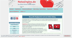Desktop Screenshot of netzsingles.de