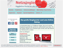 Tablet Screenshot of netzsingles.de